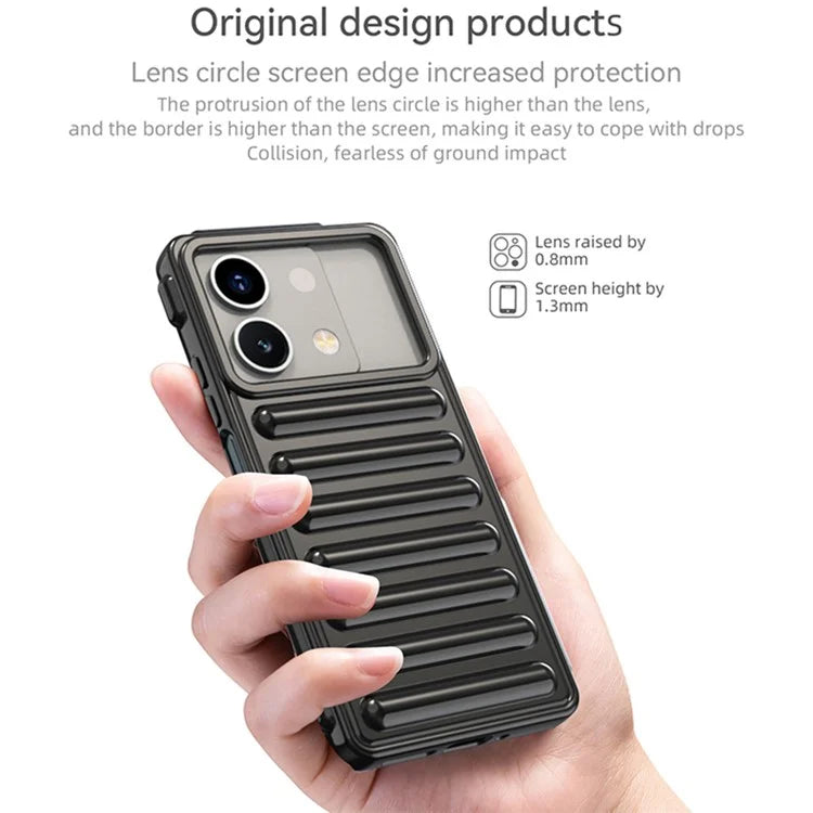 Capsule Series for Xiaomi Redmi Note 13 5G Case Anti-Scratch Flexible TPU Ribbed Phone Cover