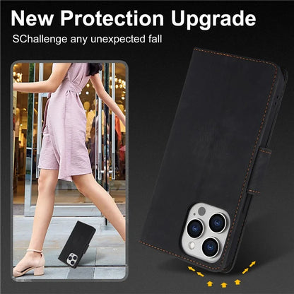 SY-001 For iPhone 16 Pro Max Case PU Leather Flip Phone Cover Imprinted Butterfly Flower