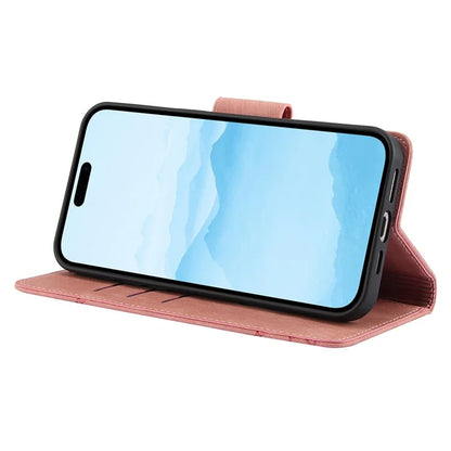 SY-001 For iPhone 16 Pro Max Case PU Leather Flip Phone Cover Imprinted Butterfly Flower