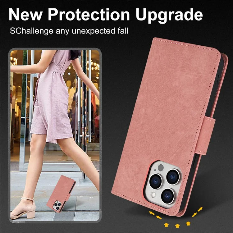 SY-001 For iPhone 16 Pro Max Case PU Leather Flip Phone Cover Imprinted Butterfly Flower
