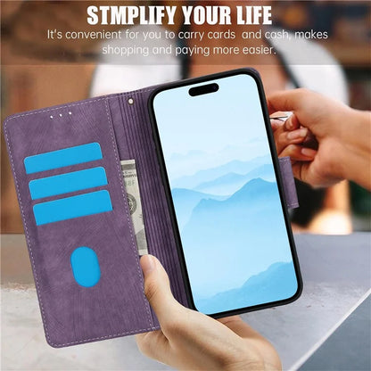 SY-001 For iPhone 16 Pro Max Case PU Leather Flip Phone Cover Imprinted Butterfly Flower