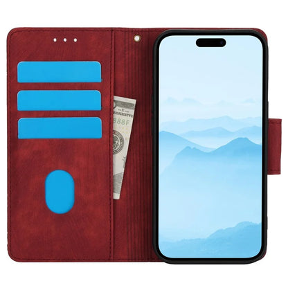 SY-001 For iPhone 15 Case Flip Wallet Shockproof Leather Phone Cover with Wrist Strap