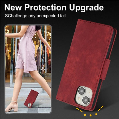 SY-001 For iPhone 15 Case Flip Wallet Shockproof Leather Phone Cover with Wrist Strap