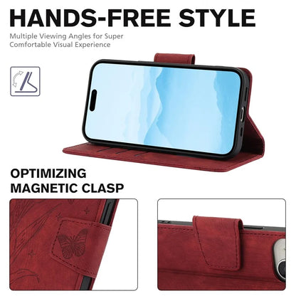 SY-001 For iPhone 15 Case Flip Wallet Shockproof Leather Phone Cover with Wrist Strap