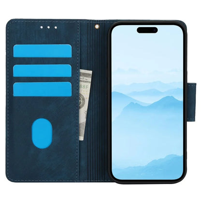 SY-001 For iPhone 15 Case Flip Wallet Shockproof Leather Phone Cover with Wrist Strap