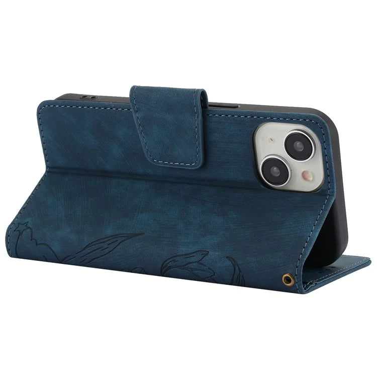 SY-001 For iPhone 15 Case Flip Wallet Shockproof Leather Phone Cover with Wrist Strap
