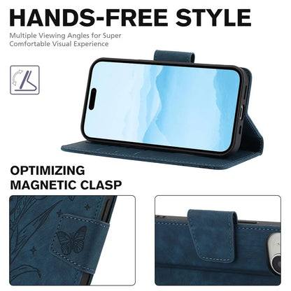 SY-001 For iPhone 15 Case Flip Wallet Shockproof Leather Phone Cover with Wrist Strap