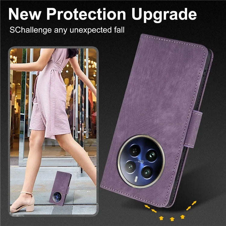 SY-001 For Realme 12 Pro 5G / 12 Pro+ 5G Case with Wrist Strap Butterfly Flower Leather Phone Cover Folio Wallet