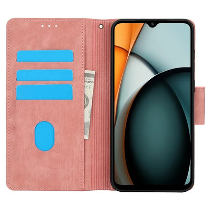 SY-001 For Xiaomi Redmi A3 / Poco C61 4G Case PU Leather Phone Cover with Wrist Strap
