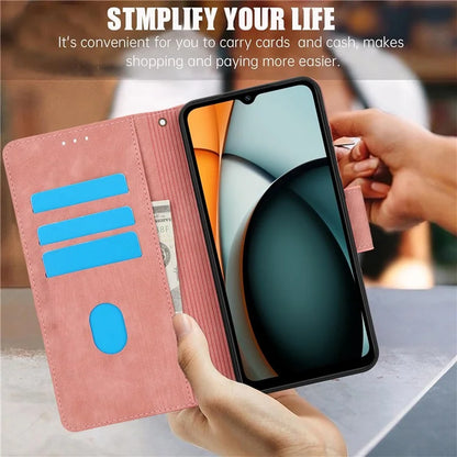 SY-001 For Xiaomi Redmi A3 / Poco C61 4G Case PU Leather Phone Cover with Wrist Strap