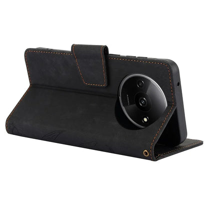 SY-001 For Xiaomi Redmi A3 / Poco C61 4G Case PU Leather Phone Cover with Wrist Strap
