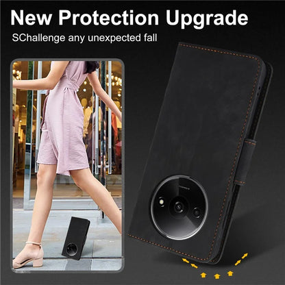 SY-001 For Xiaomi Redmi A3 / Poco C61 4G Case PU Leather Phone Cover with Wrist Strap