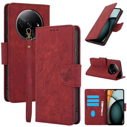 SY-001 For Xiaomi Redmi A3 / Poco C61 4G Case PU Leather Phone Cover with Wrist Strap