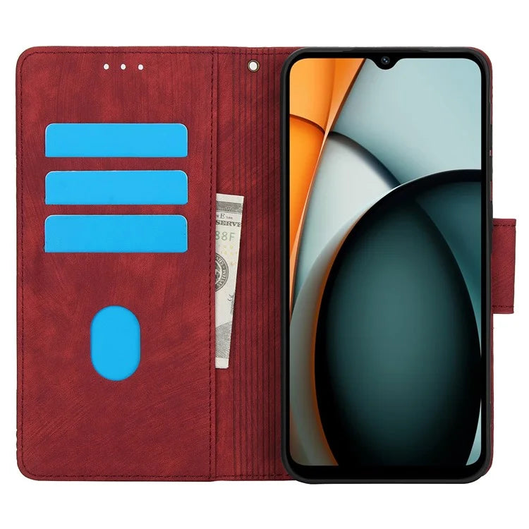 SY-001 For Xiaomi Redmi A3 / Poco C61 4G Case PU Leather Phone Cover with Wrist Strap