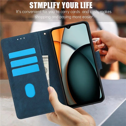 SY-001 For Xiaomi Redmi A3 / Poco C61 4G Case PU Leather Phone Cover with Wrist Strap
