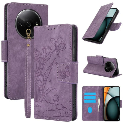 SY-001 For Xiaomi Redmi A3 / Poco C61 4G Case PU Leather Phone Cover with Wrist Strap