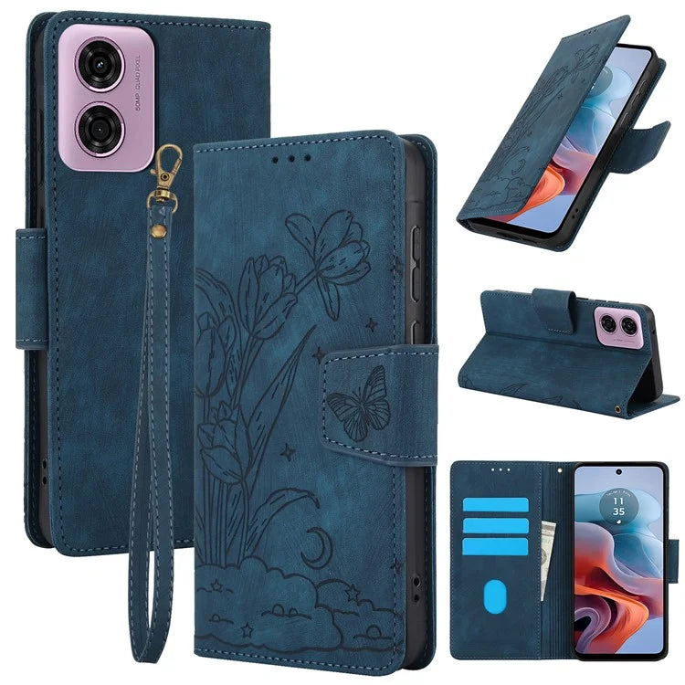 SY-001 For Motorola Moto G 5G (2024) / G Play 5G (2024) Phone Case Pattern Imprint Anti-Drop Leather Cover