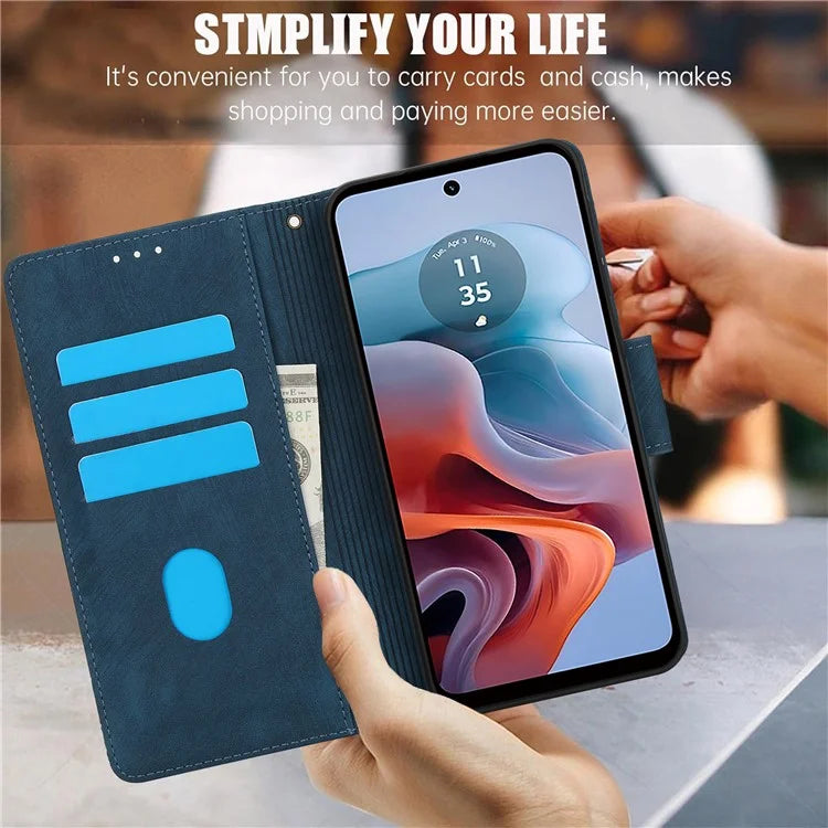 SY-001 For Motorola Moto G 5G (2024) / G Play 5G (2024) Phone Case Pattern Imprint Anti-Drop Leather Cover