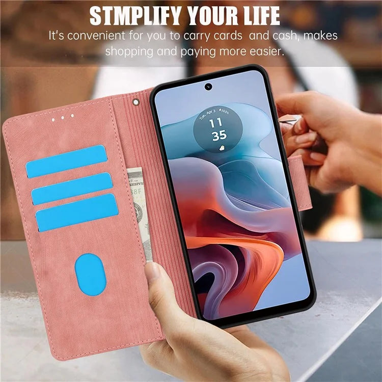 SY-001 For Motorola Moto G 5G (2024) / G Play 5G (2024) Phone Case Pattern Imprint Anti-Drop Leather Cover