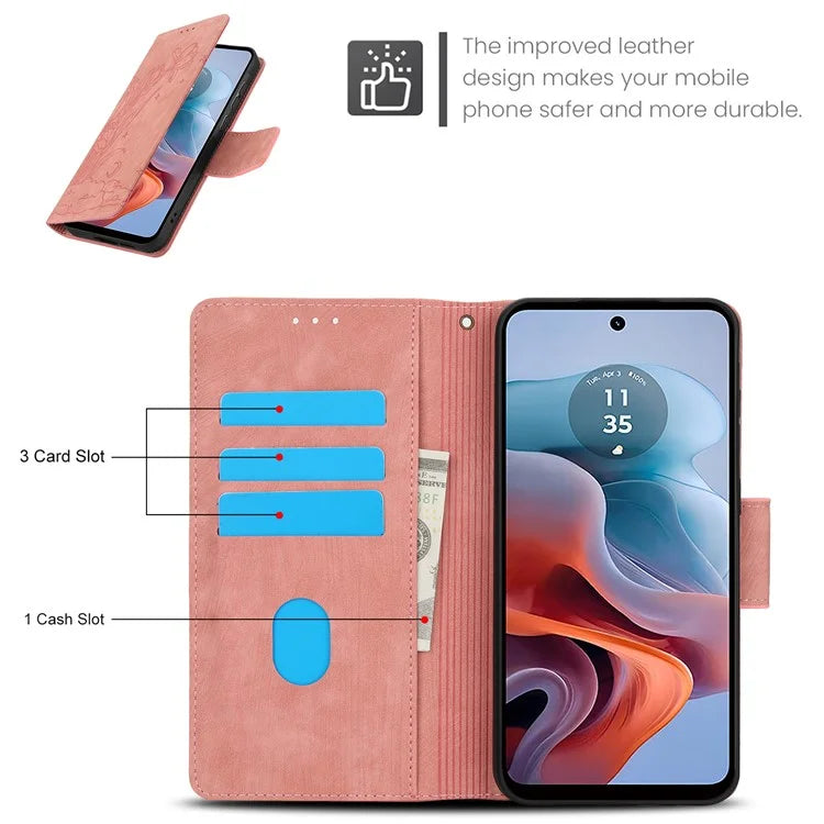 SY-001 For Motorola Moto G 5G (2024) / G Play 5G (2024) Phone Case Pattern Imprint Anti-Drop Leather Cover