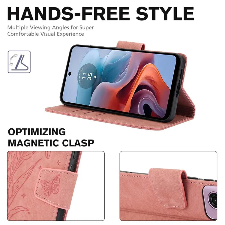 SY-001 For Motorola Moto G 5G (2024) / G Play 5G (2024) Phone Case Pattern Imprint Anti-Drop Leather Cover