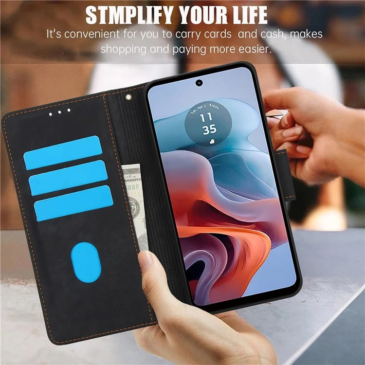 SY-001 For Motorola Moto G 5G (2024) / G Play 5G (2024) Phone Case Pattern Imprint Anti-Drop Leather Cover