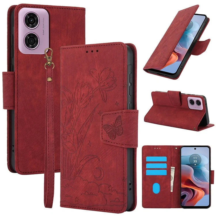SY-001 For Motorola Moto G 5G (2024) / G Play 5G (2024) Phone Case Pattern Imprint Anti-Drop Leather Cover