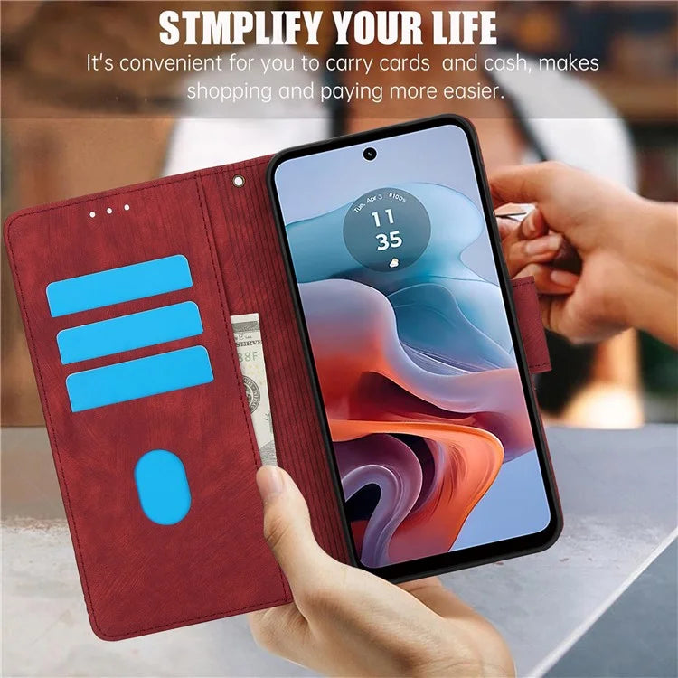 SY-001 For Motorola Moto G 5G (2024) / G Play 5G (2024) Phone Case Pattern Imprint Anti-Drop Leather Cover