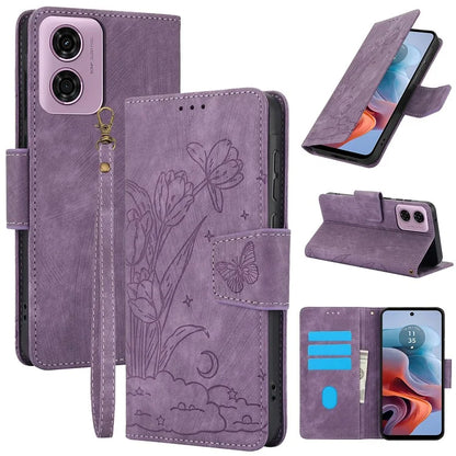 SY-001 For Motorola Moto G 5G (2024) / G Play 5G (2024) Phone Case Pattern Imprint Anti-Drop Leather Cover