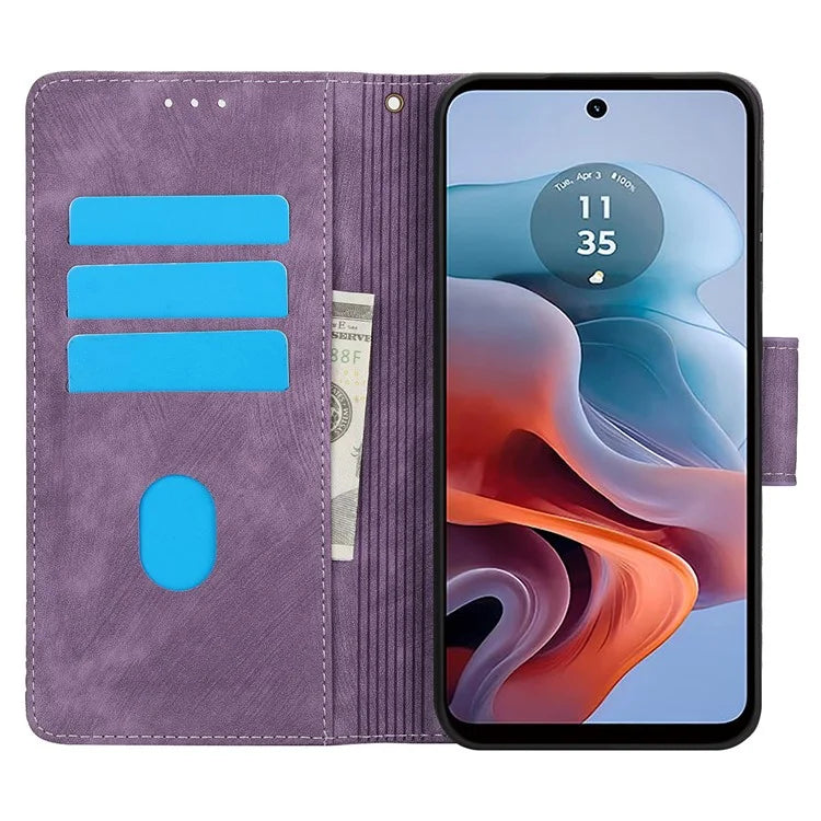 SY-001 For Motorola Moto G 5G (2024) / G Play 5G (2024) Phone Case Pattern Imprint Anti-Drop Leather Cover