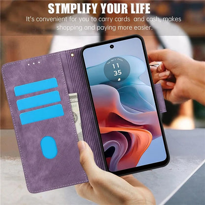 SY-001 For Motorola Moto G 5G (2024) / G Play 5G (2024) Phone Case Pattern Imprint Anti-Drop Leather Cover