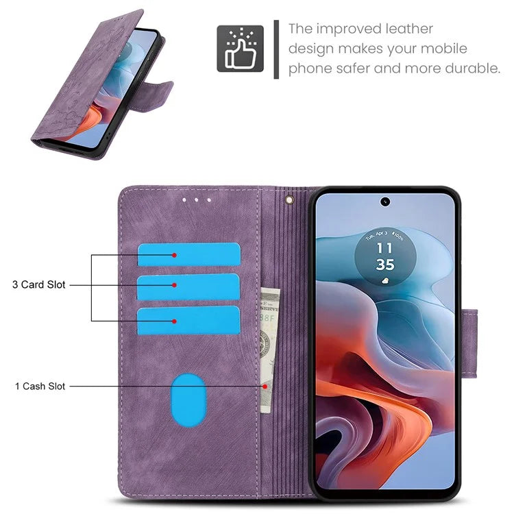 SY-001 For Motorola Moto G 5G (2024) / G Play 5G (2024) Phone Case Pattern Imprint Anti-Drop Leather Cover
