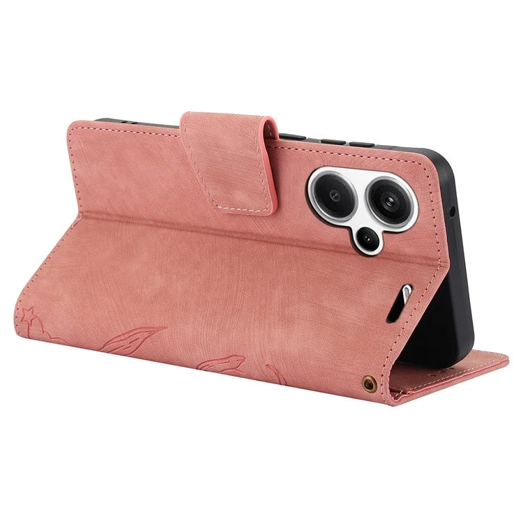 SY-001 For Xiaomi Redmi Note 13 Pro+ 5G Phone Case Pattern Imprint Anti-Scratch Leather Flip Cover