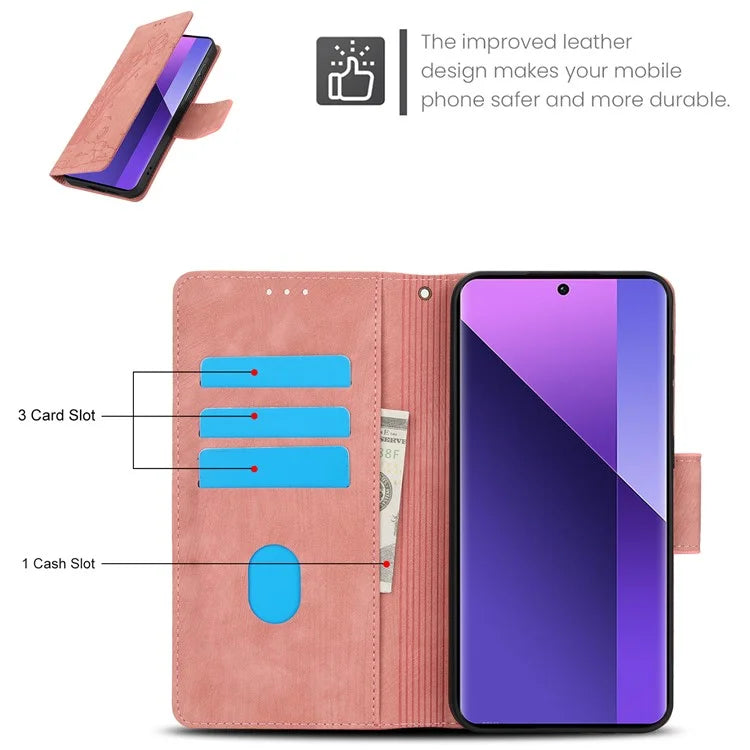 SY-001 For Xiaomi Redmi Note 13 Pro+ 5G Phone Case Pattern Imprint Anti-Scratch Leather Flip Cover