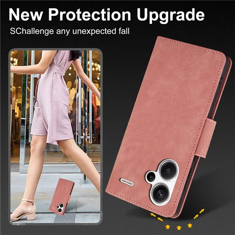 SY-001 For Xiaomi Redmi Note 13 Pro+ 5G Phone Case Pattern Imprint Anti-Scratch Leather Flip Cover