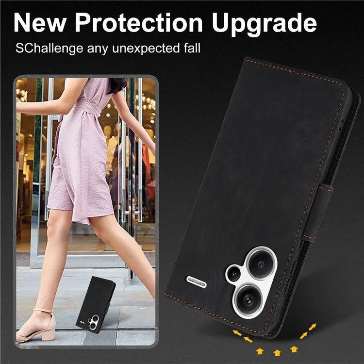 SY-001 For Xiaomi Redmi Note 13 Pro+ 5G Phone Case Pattern Imprint Anti-Scratch Leather Flip Cover