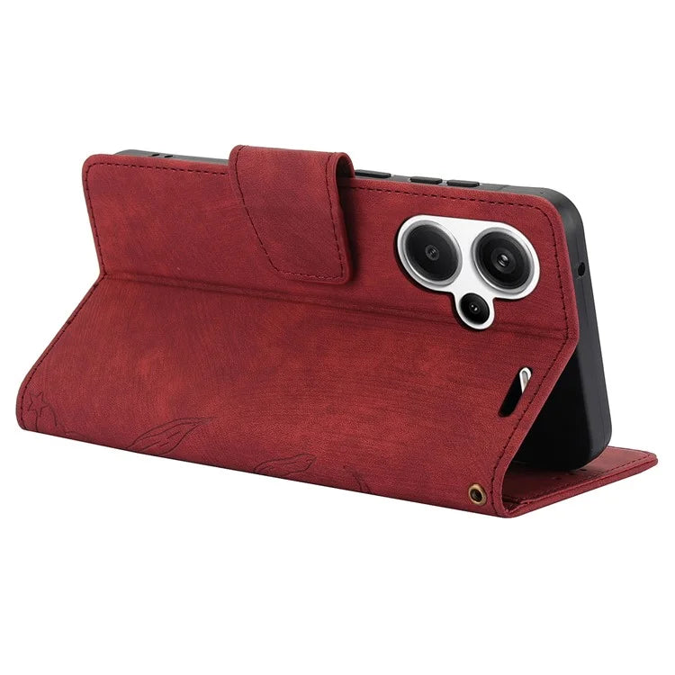 SY-001 For Xiaomi Redmi Note 13 Pro+ 5G Phone Case Pattern Imprint Anti-Scratch Leather Flip Cover
