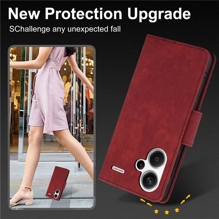 SY-001 For Xiaomi Redmi Note 13 Pro+ 5G Phone Case Pattern Imprint Anti-Scratch Leather Flip Cover