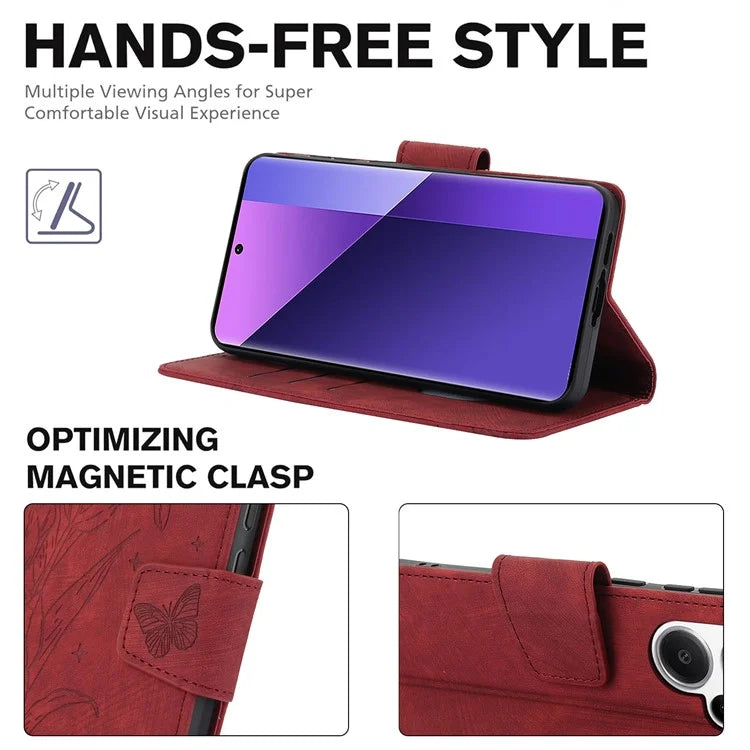 SY-001 For Xiaomi Redmi Note 13 Pro+ 5G Phone Case Pattern Imprint Anti-Scratch Leather Flip Cover