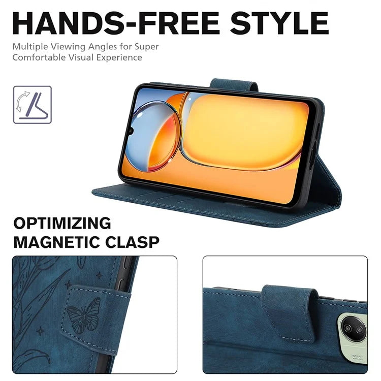 SY-001 For Xiaomi Redmi 13C 4G / 5G / 13R 5G / Poco M6 5G / Poco C65 4G / M6 5G Case Leather Wallet Folio Phone Cover