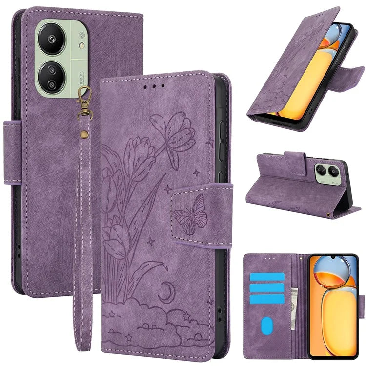SY-001 For Xiaomi Redmi 13C 4G / 5G / 13R 5G / Poco M6 5G / Poco C65 4G / M6 5G Case Leather Wallet Folio Phone Cover