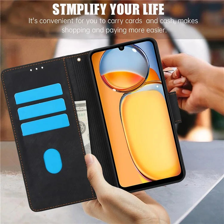 SY-001 For Xiaomi Redmi 13C 4G / 5G / 13R 5G / Poco M6 5G / Poco C65 4G / M6 5G Case Leather Wallet Folio Phone Cover