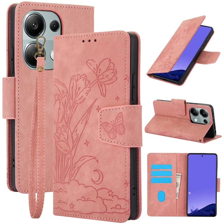SY-001 For Xiaomi Redmi Note 13 Pro 5G / Poco X6 5G Case Pattern Imprint Leather Phone Cover