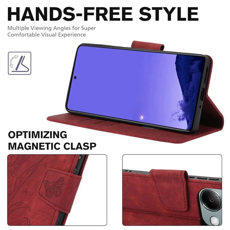 SY-001 For Xiaomi Redmi Note 13 Pro 5G / Poco X6 5G Case Pattern Imprint Leather Phone Cover