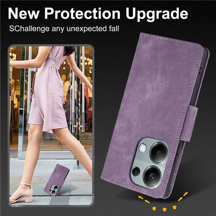 SY-001 For Xiaomi Redmi Note 13 Pro 5G / Poco X6 5G Case Pattern Imprint Leather Phone Cover