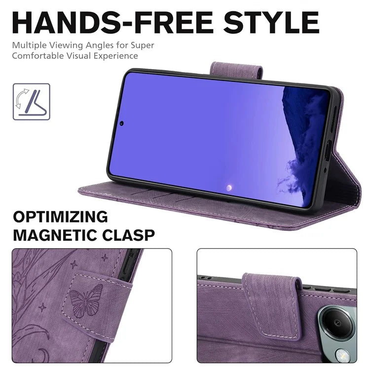 SY-001 For Xiaomi Redmi Note 13 Pro 5G / Poco X6 5G Case Pattern Imprint Leather Phone Cover