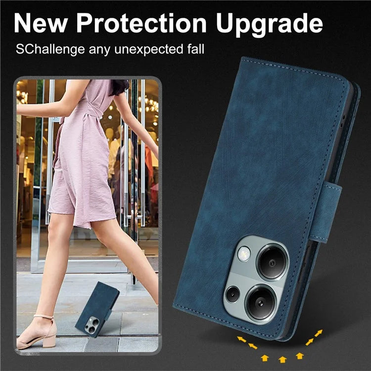 SY-001 For Xiaomi Redmi Note 13 4G Case with Card Holders Flower Butterfly Leather Phone Cover