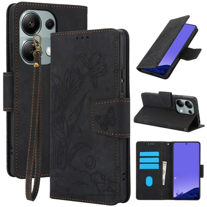 SY-001 For Xiaomi Redmi Note 13 5G Case Pattern Imprint Anti-Fall Leather Phone Cover