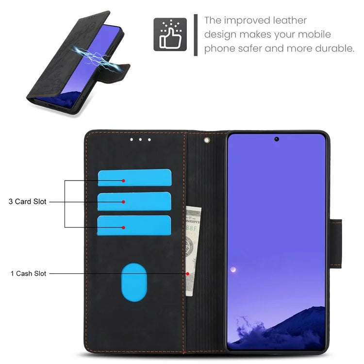 SY-001 For Xiaomi Redmi Note 13 5G Case Pattern Imprint Anti-Fall Leather Phone Cover