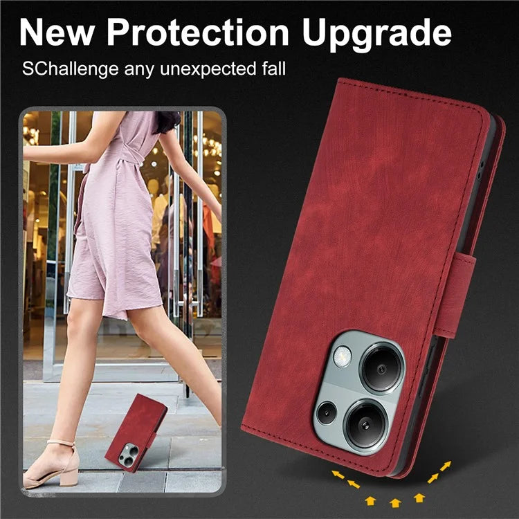 SY-001 For Xiaomi Redmi Note 13 5G Case Pattern Imprint Anti-Fall Leather Phone Cover